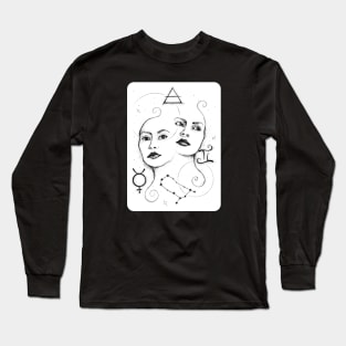 Gemini Zodiac Sign Long Sleeve T-Shirt